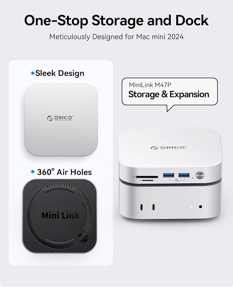 Amazon | ORICO USB4 40Gbpsハブ Mac mini M4用 7-in-1